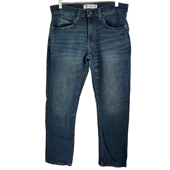 True Craft Athletic Jeans Men's Size 30X30 (31X29) Stretch Mid Rise - Picture 1 of 11